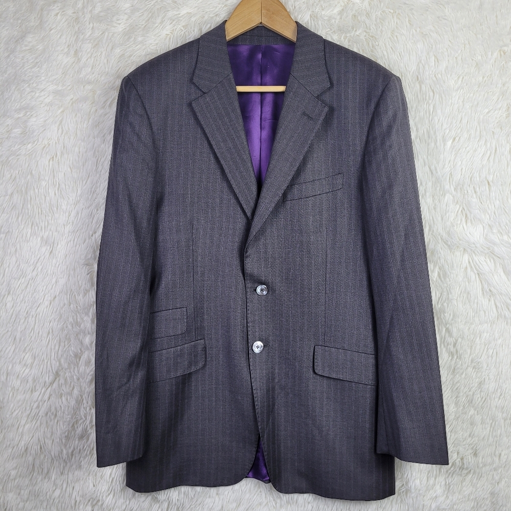 Paul Smith London 40R The Westbourne Gray  Lavendar Pinstripe Blazer Italy